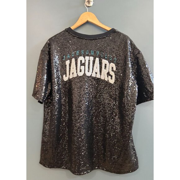 NEW with tags Women's XXL NFL Jacksonville Jaguars Sequin Sparkly NFL Apparel MS - Picture 2 of 3